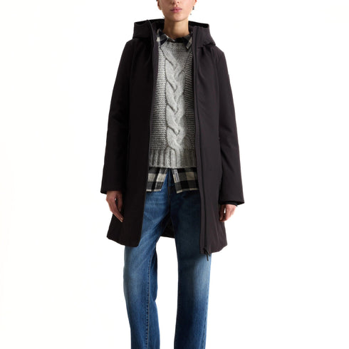 Woolrich Parka lungo Parka Donna lungo Firth liscio Nero - Francavilla Moda